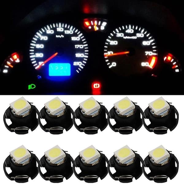 10 stk T3 SMD LED Neo Wedge Bil Dash Instrumentpærer Hvit