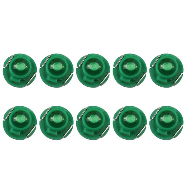10 stk T3 LED 1 SMD 12V Bil Dashbord Indikatorlampe Interiør Leselys Pærer Green