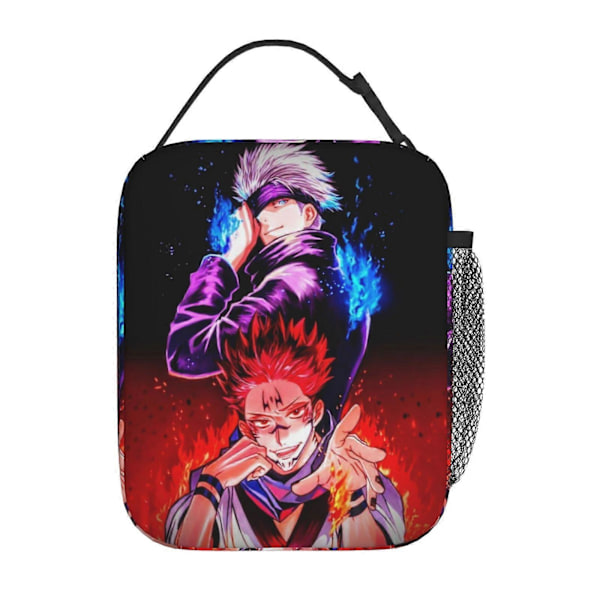 Tegneserie Jujutsu Kaisen Gojo Matpose Termisk Bærbar Matboks Isolert Veske Kul Matpose for Voksne Kontor Piknik Arbeidsgaver One Size