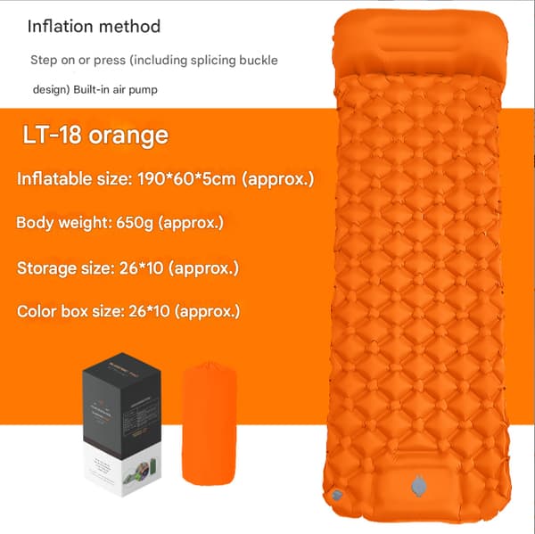 Self-Inflating Camping Mattress: Thick, Lightweight, Single Camping Mattress, Inflatable and Interconnectable Double Camping Mat and Compact Inflatable Silver 65 mm