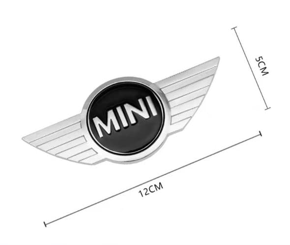 st sølvsvart passer til Mini New Original Hood Mini Cooper Emblem Badge