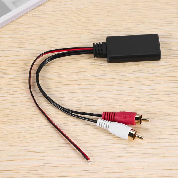 Bil Universal Trådløs Bluetooth Modul Musikadapter Rca Aux Lydkabel Black