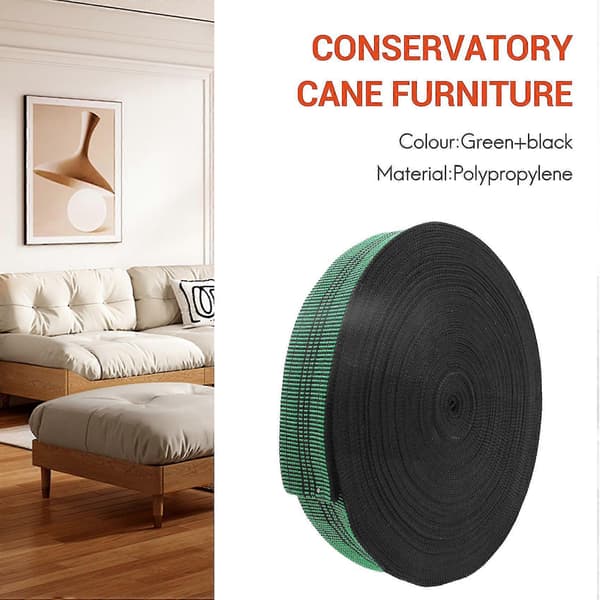Polstringsbånd til sofamøbler - Elastisk udskiftning af sofamateriale Greenblack
