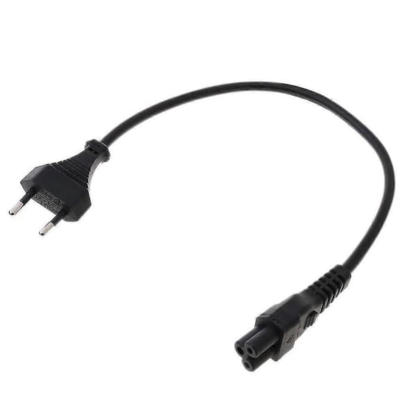 Strømadapterkabel EU 2-benet han til IEC 320 C5 Micky til bærbar strømforsyning 30 cm Black