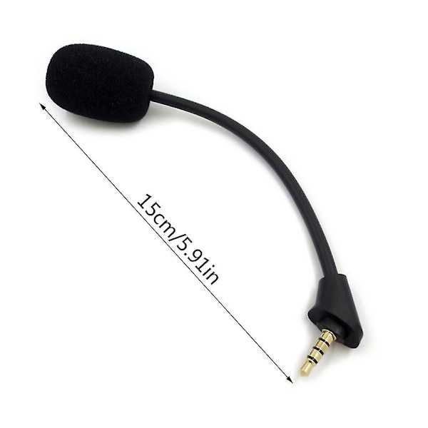 Kompatibel med HyperX Cloud Alpha trådløst gaming headset, avtakbar mikrofonbom