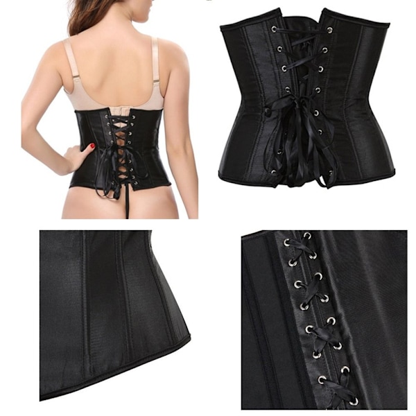 Underbust Korsett Corselett Underkläder RÖD y röd red XL