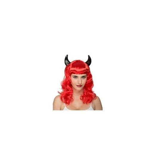 Rød Djævle Paryk, ref: 204610 kostume, Halloween