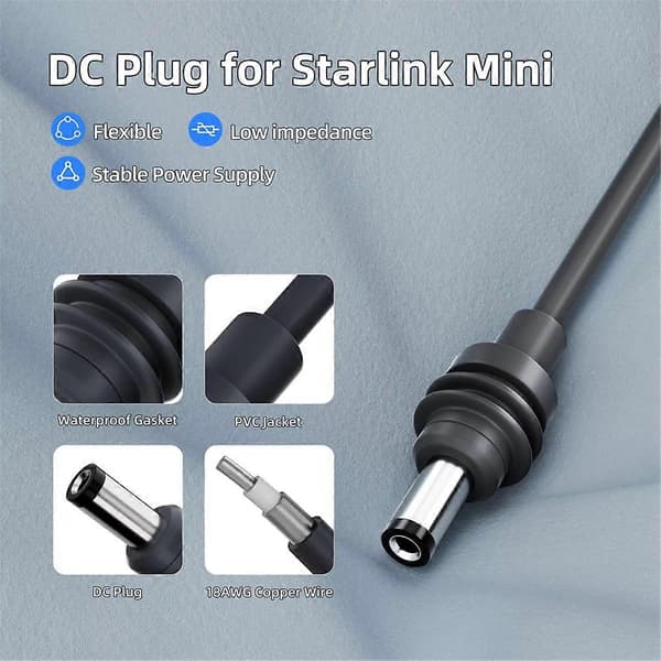 Til Starlink Mini Step Up-strømkabel 12V/24V til 30V 3,5A-konverter [BT]