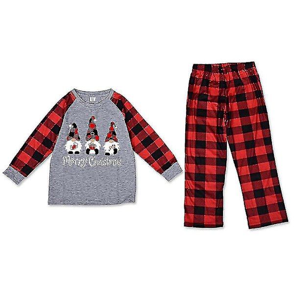 Juleplaid Familiesete Rød Pyjamassett Voksne Barn Baby Julebody Sleepwear Loungehear_p