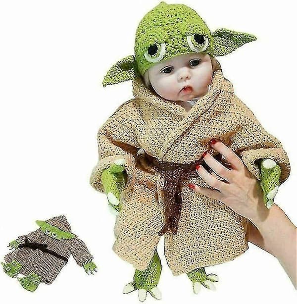 Yod Strikket Hæklet Kostume Fotorekvisit Sæt