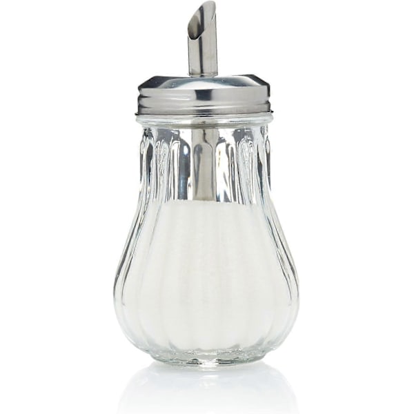 Sockerdoserare, Retrostil, Glas, 7 x 7 x 13,5 cm