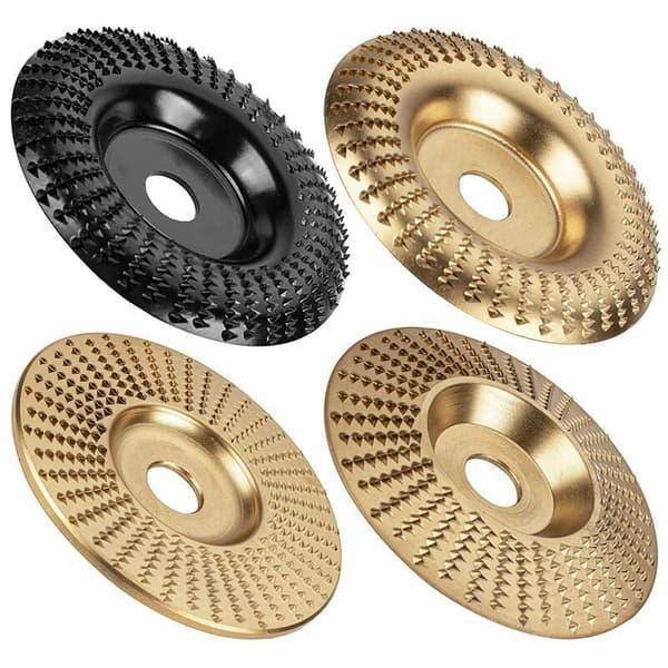 Angle Grinder Wood Discs 4-Piece Set, Angle Grinder Accessories Wood Discs, Wood Carving Tools