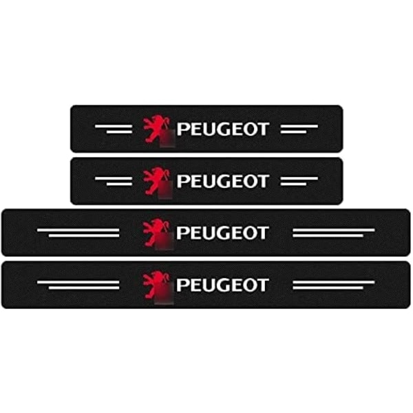 4 st bil dörrtrösklar kolfiber, kolfiber dörrtrösklar, för Peugeots 107 108 206 207 308 307 508 3008, biltillbehör för dörrtrösklar