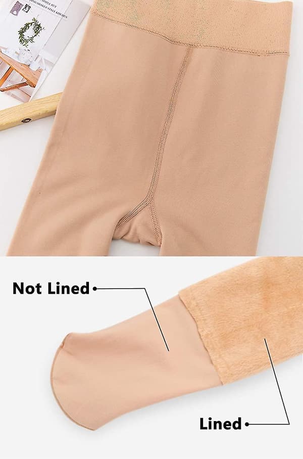 Vintervarma Damstrumpor med Fleecefodrade Leggings Elastiska Byxor