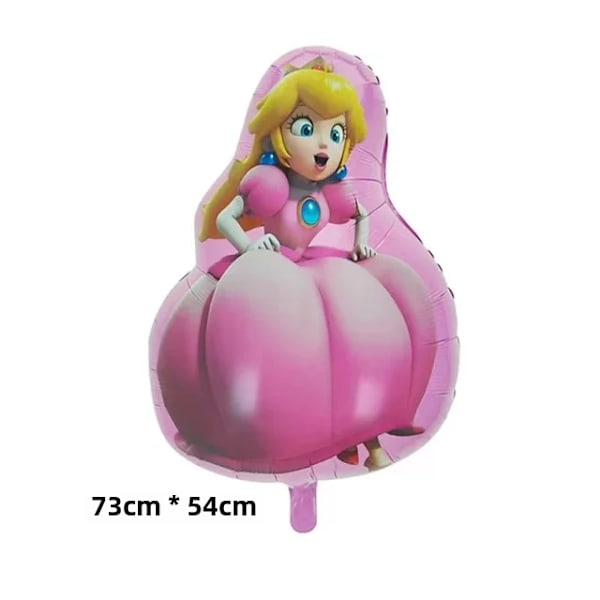 Princess Peach folie ballong 32 tum tecknad film tema digital boll lämplig för tjejsamlingar 6 stycken - BNUMBER3 6 pieces - BNUMBER3 No,