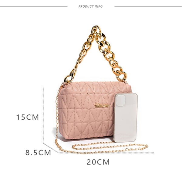 Mode Kvinders Tasker Skuldertasker Kæder Håndtasker lyserød pink