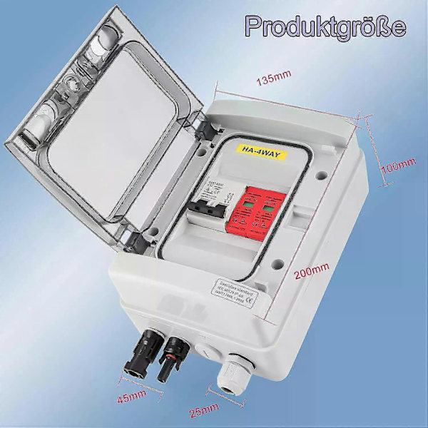 Surge Protector PV Solar Combiner Box DC Disconnector 1000V 32A 1 String CJY