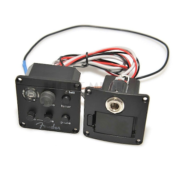 Bands Akustisk Guitar Pickup ISYS Fender Onboard Preamp EQ Bas Mellem Diskant med Tuner Volume til Akustisk Guitar