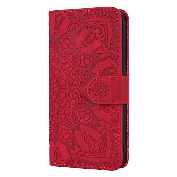 Imprint Mandala Blomst Standpung Læder Cover til Samsung Galaxy A50/A50s/A30s