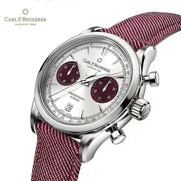 \"2023 Uudet Carl F. Bucherer Malelon -sarjan kellot miesten kvartsikellot kronografilla, huippuhihna automaattisella päivämääränäytöllä\"[HK] Blue