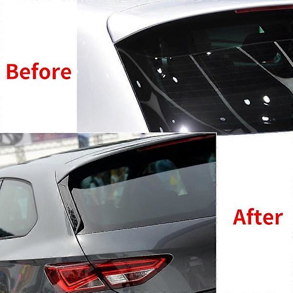 Bilfönsterlist Läppspoiler för Seat Leon 5F FR Mk3 MK3.5 Bakre Takvinge Sidokant Bakluckespoiler Bright Black