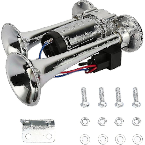 Truck Train Tuta 600db Dubbla Trumpeter Superhög Elektrisk Biltuta Kit Med Kompressor