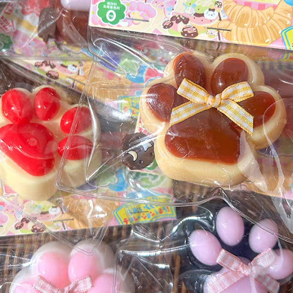 Katt tass Mochi Taba Squishy Fidget Toy Katt tass Långsam återhämtning Stre A4