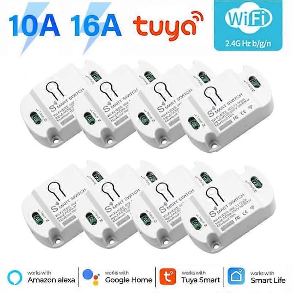 Tuya/Ewelink WiFi Mini Smart Switch Timer 10A/16A Trådløs DIY Smart Afbryder 16A WiFi Breaker