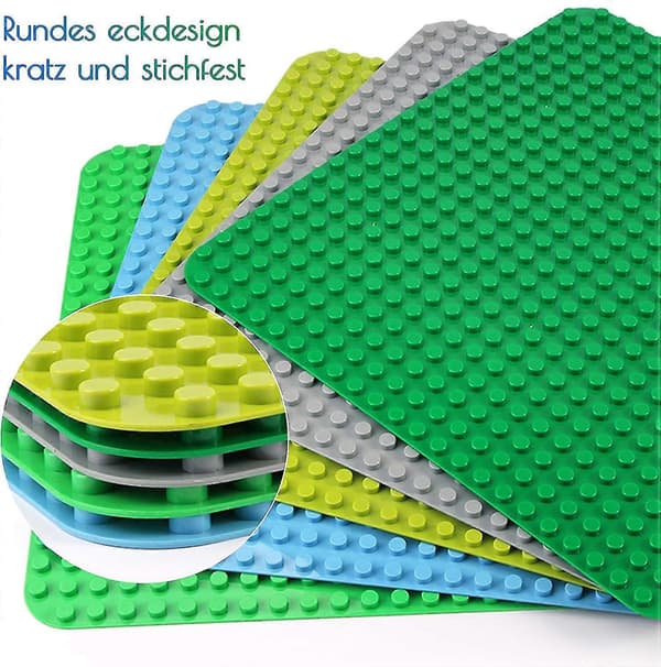 Stor byggeplade kompatibel med Duplo-plader, stor bundplade, 38*38cm