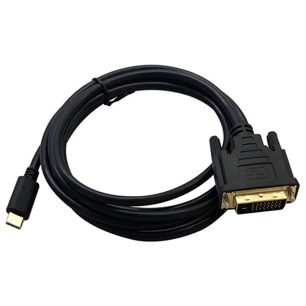 USB TYPE C - DVI -kaapeli USB Type C - DVI 24+1 -sovitin 4K 30Hz (6FT/1.8M) Thunderbolt 3:lle 2017/2016 MacBook Prolle black