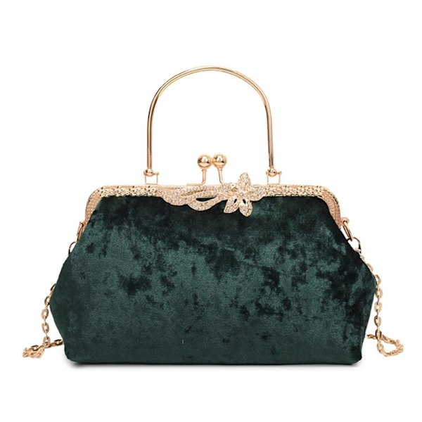 Stilful Skuldertaske Crossbody Taske Aftentaske Til Kvinder Med Kæde Rem Green 0.32