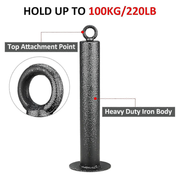 Garage Gym Fitness Laststift för Träningsredskap med Trissa - Neddragsfäste för Hemmaträning 2.5cm