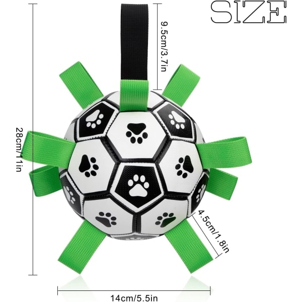 Galaxy Interactive fotboll hund leksak för lek träning utomhus inomhus vatten med rep pump 14 cm