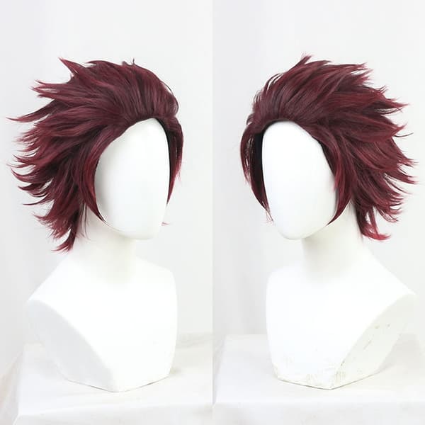 Ghost kill blade cosplay peruk anime karaktär köksdörr Tanjir