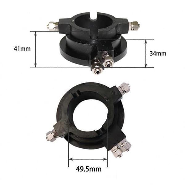 Autoreparations-rotationskobling til dækskifter, 49,5 mm universel pasform black inner hole diameter 49.5mm