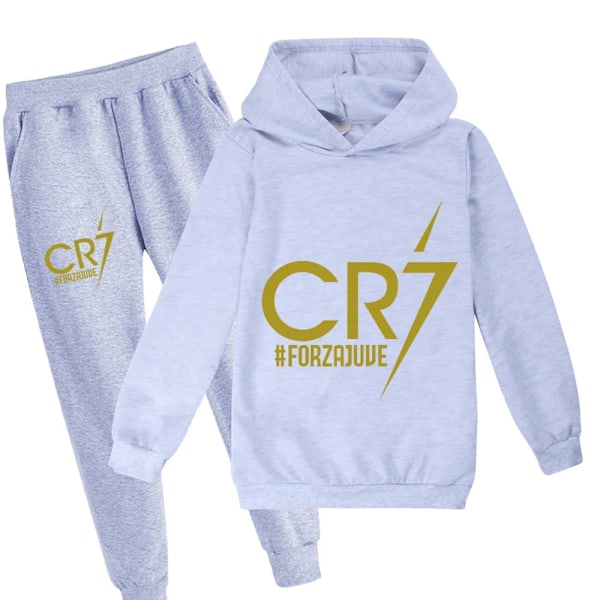 Barnfotboll Idol CR7 Kläder Hoodie + Byxor Set grå-grå grey-grey 7T