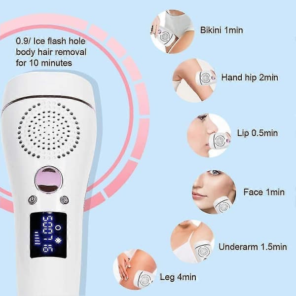 Professionel IPL Smertefri Epilator til Krop og Ansigt (Hvid)