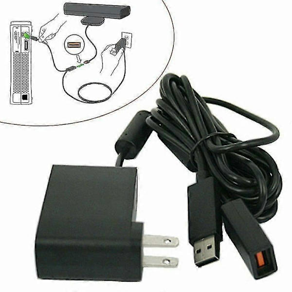 USB AC Adapter Strømforsyning For Xbox 360 Xbox360 Kinect Sensor Kabel EU plug