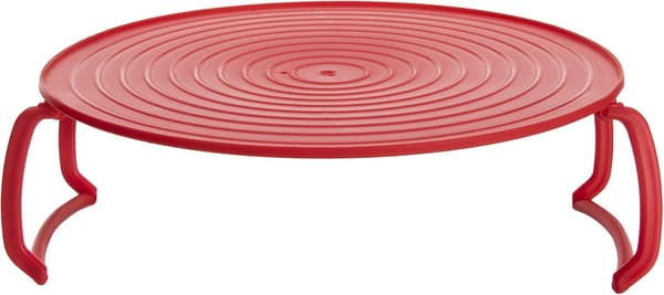 Heat & Eat Multifunctional Microwave Tray, Red, 24 x 3 cm—yux
