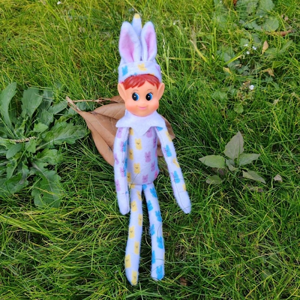 Påskehare Elverdukke Dekoration Børnegave Hjemme Ornament Lille Tilbehør Fræk Udstoppede Dyr Elvere Æg Tegneserie Plys Kanin (YJD) Girl Red