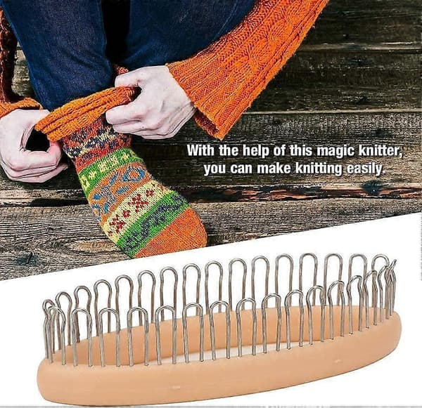 32-peg Knitting Looms for Socks, Knitting Machine Set with Sock and Mitten Looms CJY