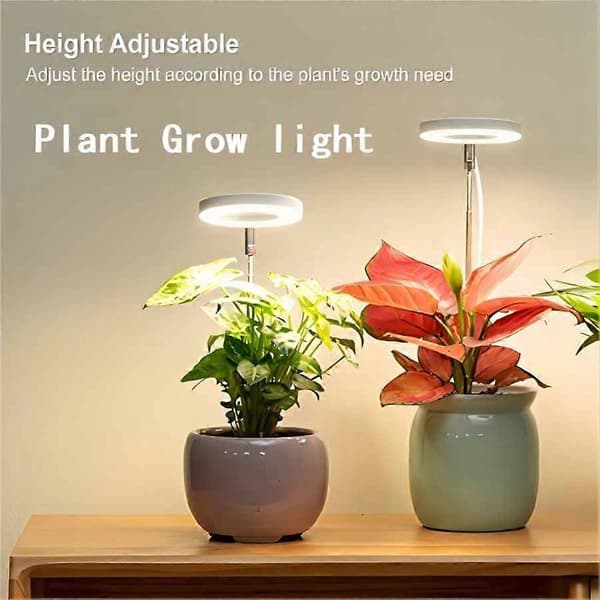 Vækstlys, spektrum LED-plantelys til indendørs planter, højdejusterbart vækstlys til blomster &