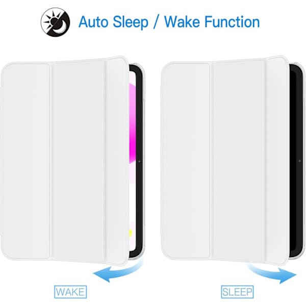 Case for iPad (A16) 11th/10th Generation (2025/2022), Slim Stand Hard Back Case Auto Wake/Sleep Function Rosa