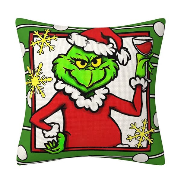 Juldekoration kudde soffkudde överdrag Greench jul prydnadskudde