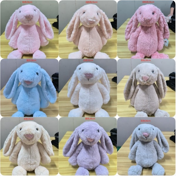 Alkuperäinen Jellycat Iso Bonnie Pupu Nukke Söpö Pupunukke Lapsille Vauvan Rauhoittava Pehmolelu Lahja Ruskea Pupu Brown Bunny 36CM