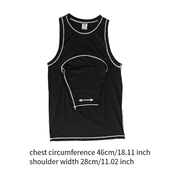 Golf Swing Trainer Väst Inomhus Golftillbehör Andningsbar Golfträningshjälp Black S