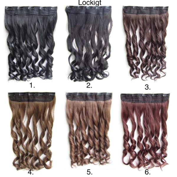 Clip-on / Hår extensions krøllet & glat 70cm - Flere farver Lockigt - 3