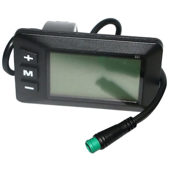 Elcykel Ebike Tilbehør Controller G51 LCD Display 5Pin El-løbehjul Accelerator Vandtæt Stik Black