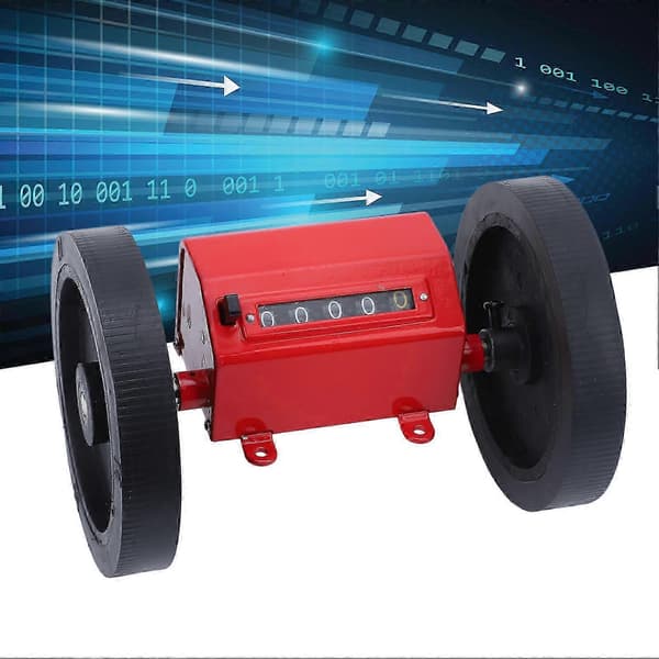 Rolling Meter Counter 5 Digits Display Stainless Steel Shell Rolling Mechanical Length Counter for Leather, CJY
