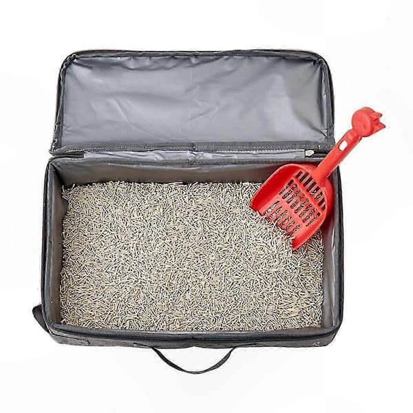 Kompakt reselåda med dragkedja - Bärbar och läckagesäker för utomhusbruk 30x30cm Grey